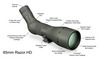 Razor HD 27-60x85 Angled Spotting Scope